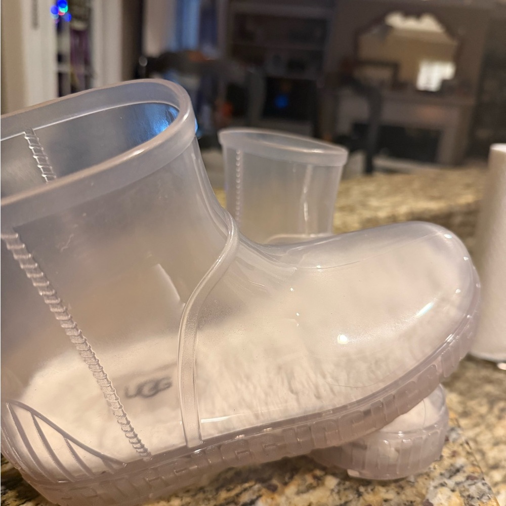 UGG Transparent Boots with Plush White Interior